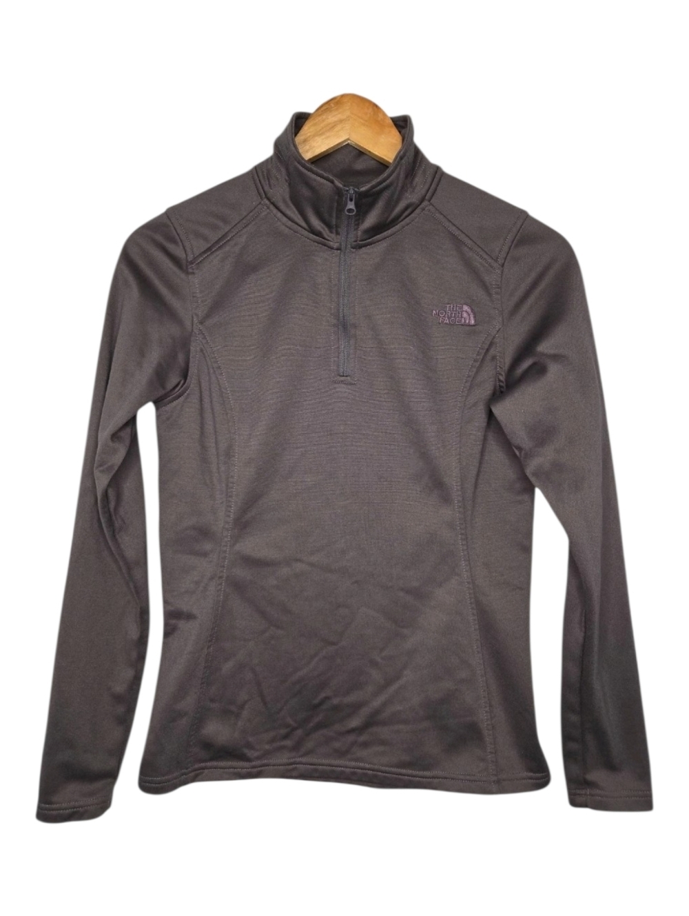 The North Face Women's Charcoal Gray Quarter-Zip Pullover size XS